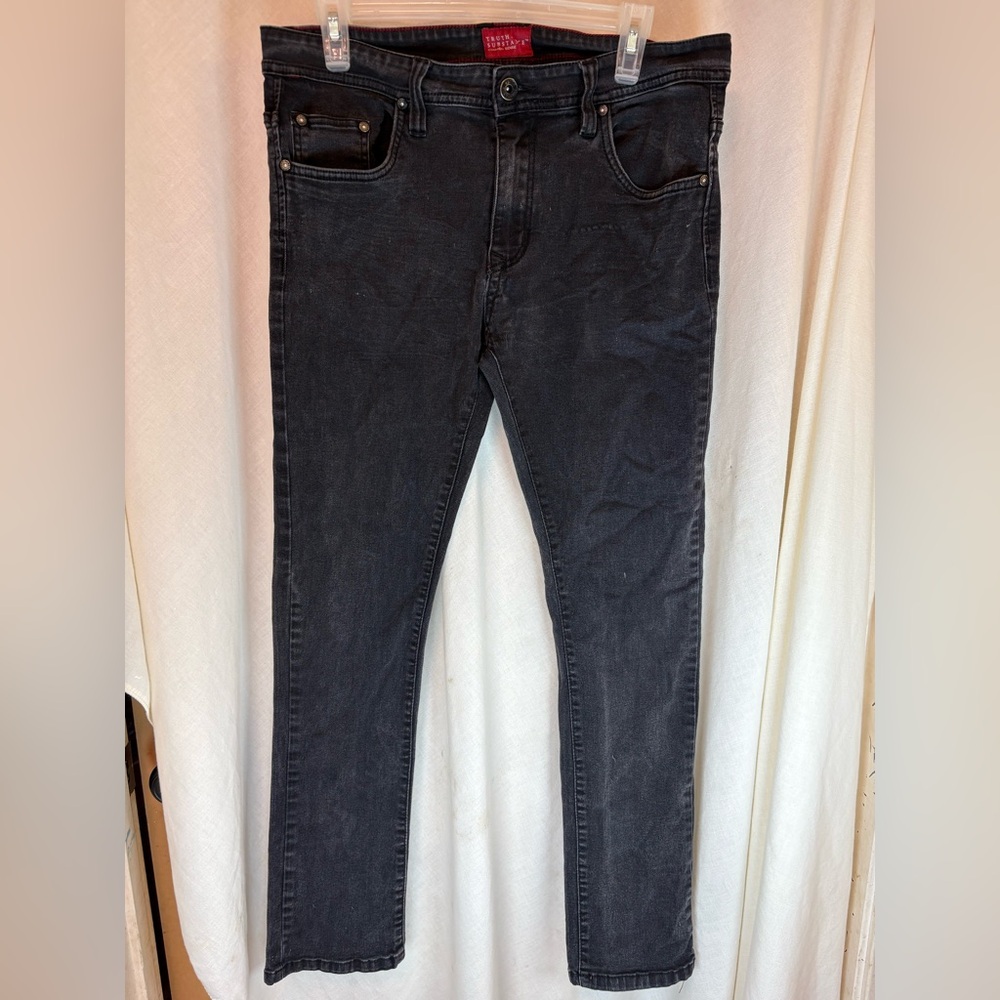 Truth Substance Common Sense Black Denim Stretch Skinny Jeans Women’s 34x32